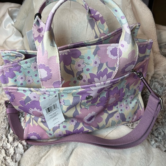 Coach Purple Floral Tote Bag - Picture 6 of 9